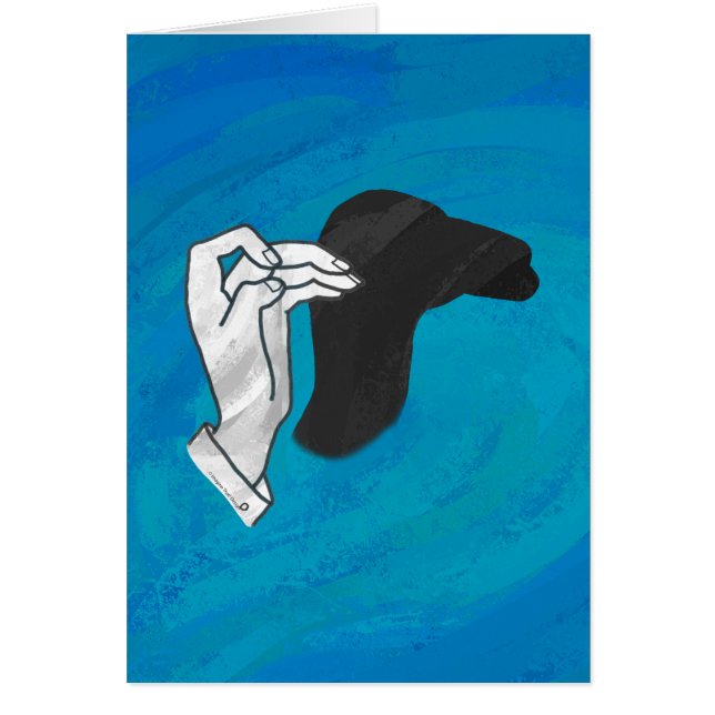 Cartão Camelo Sombra em Azul (Frente)