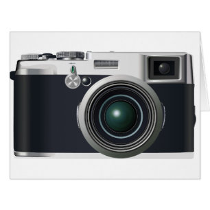 Cartão Câmera preta antiga