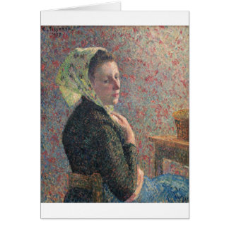 Cartão Camille Passarro - Mulher com canvas de óleo Green