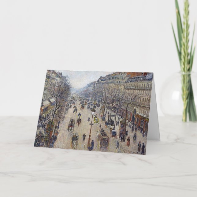 Cartão Camille Pissarro - Boulevard Montmartre, manhã (Frente)