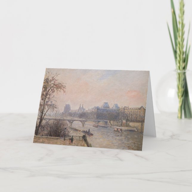 Cartão Camille Pissarro - O Sena e o Louvre (Frente)