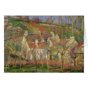 Cartão Camille Pissarro os telhados vermelhos, ou canto