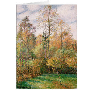 Cartão Camille Pissarro - Outono, Poplars, Eragny