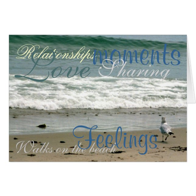 Cartão Caminha na praia (Frente Horizontal)