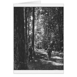 Cartão Caminhada da manhã no alvorecer