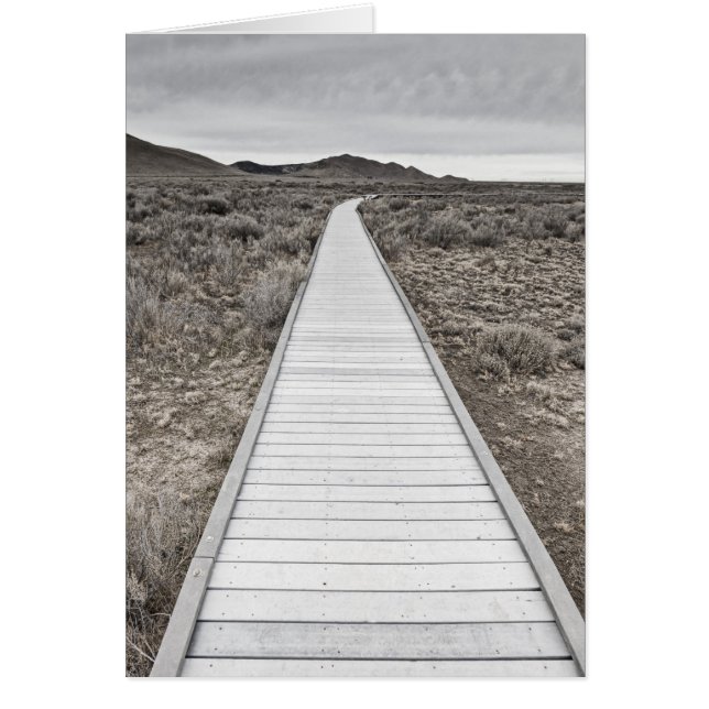 Cartão Caminhada de barro através do deserto (Frente)