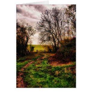 Cartão Caminhada do campo