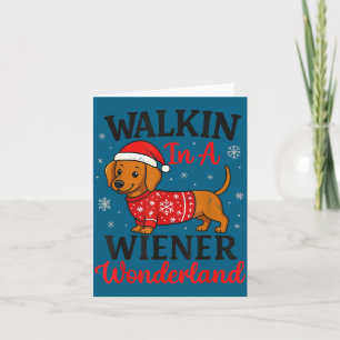 Cartão Caminhando no País das Maravilhas Wiener Dachshund