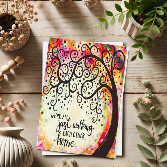 Cartão Caminhando um ao Outro para Casa (Criador carregado)