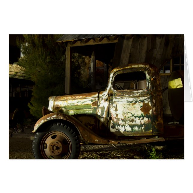 Cartão Caminhão antigo - Pintado leve (Frente Horizontal)