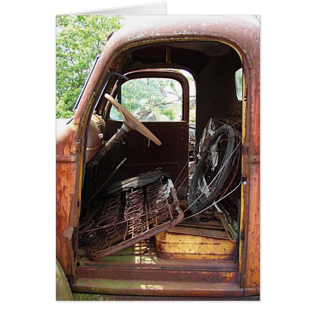 Cartão Caminhão cheio de lixo e sem porta (Frente)