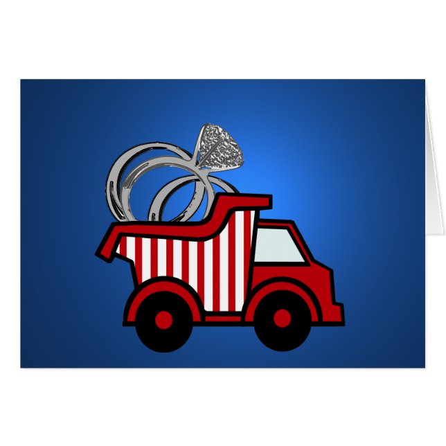 Cartão Caminhão de Bomba Amarelo do Anel (Frente horizontal)