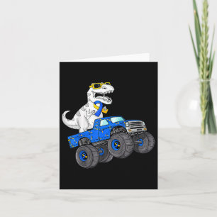 Cartão Caminhão de Dinossauro Dia Mundial da Síndrome de 