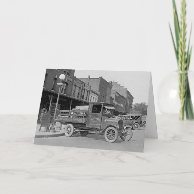 Cartão Caminhão de entrega das aves domésticas, 1926 (Frente)