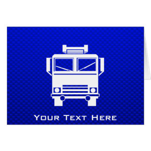 Cartão Caminhão de Fogo Azul