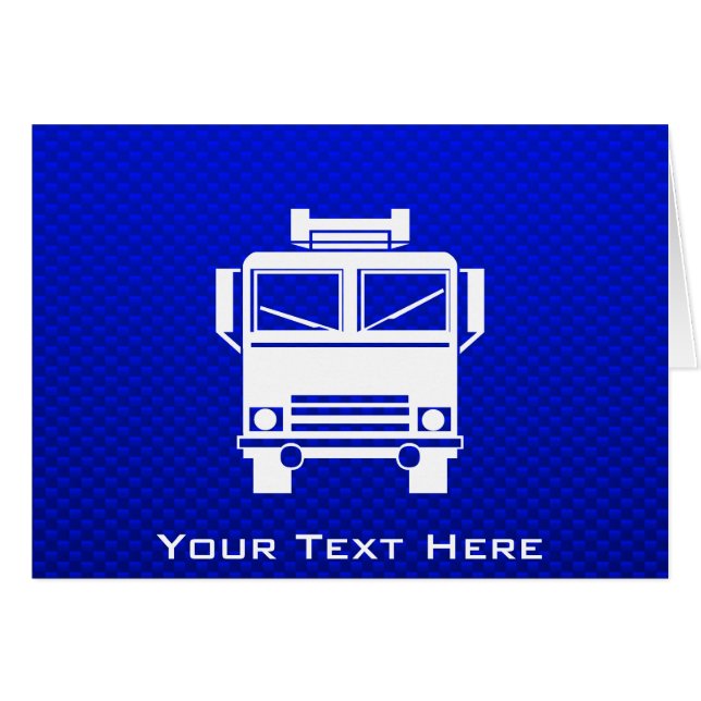 Cartão Caminhão de Fogo Azul (Frente Horizontal)