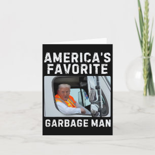 Cartão Caminhão de Lixo do Homem de Lixo Favorito da Amér
