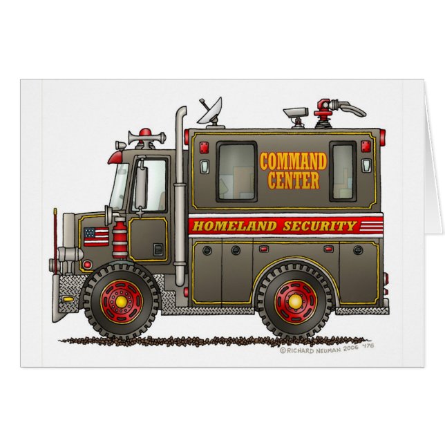 Cartão Caminhão do comando da segurança interna (Frente Horizontal)