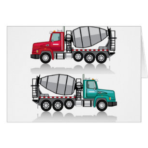 Cartão Caminhão do misturador concreto