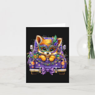 Cartão Caminhão Fox Mardi Gras Nola Crianças Bonitos Meni