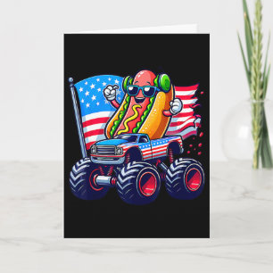 Cartão Caminhão Monstro American Hotdog Sungles 4 De Julh