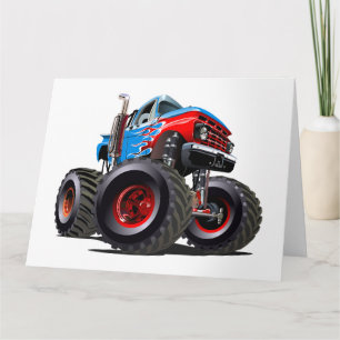 Cartão Caminhão monstro de cartum