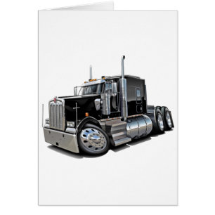 Cartão Caminhão preto de Kenworth w900
