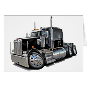 Cartão Caminhão preto de Kenworth w900