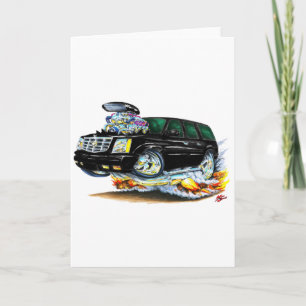 Cartão Caminhão preto escalado do cadillac