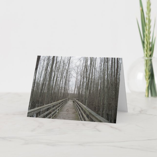 Cartão Caminho através da natureza (Frente)