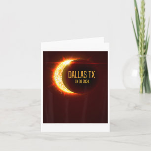 Cartão Caminho Da Totalidade Dallas Tx 4.8.24 Ecli Solar