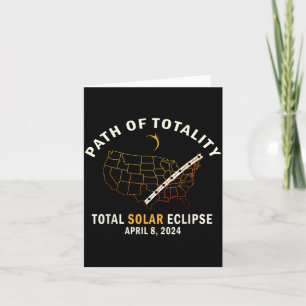 Cartão Caminho da Totalidade Eclipse Solar Total 2024 Lem