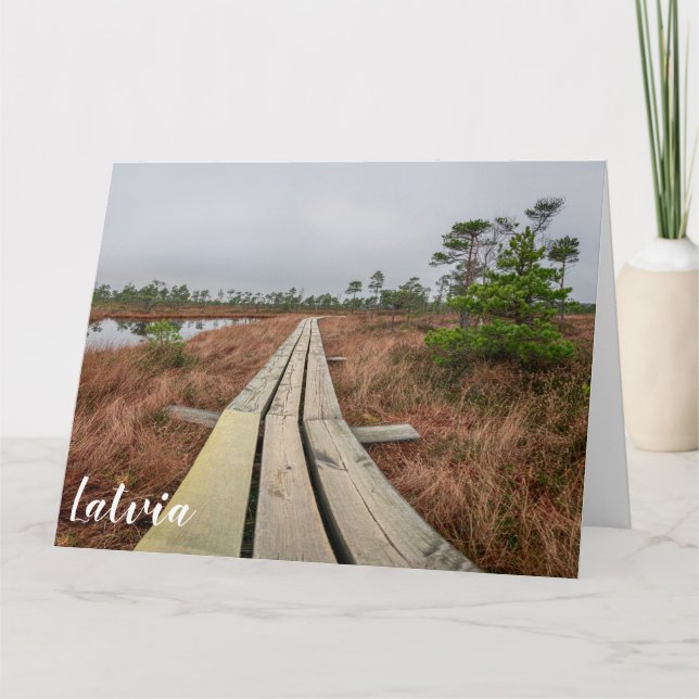 Cartão Caminho de caminhada em pântano (Frente)