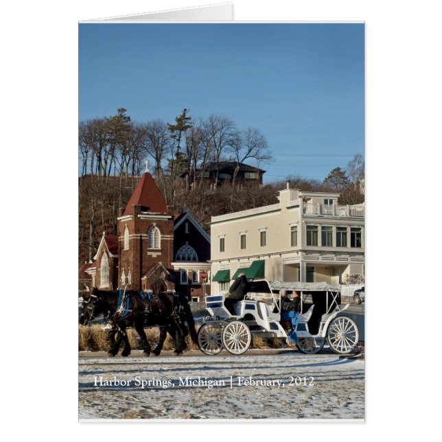 Cartão Caminho de Carruagem da Bay Street (Frente)