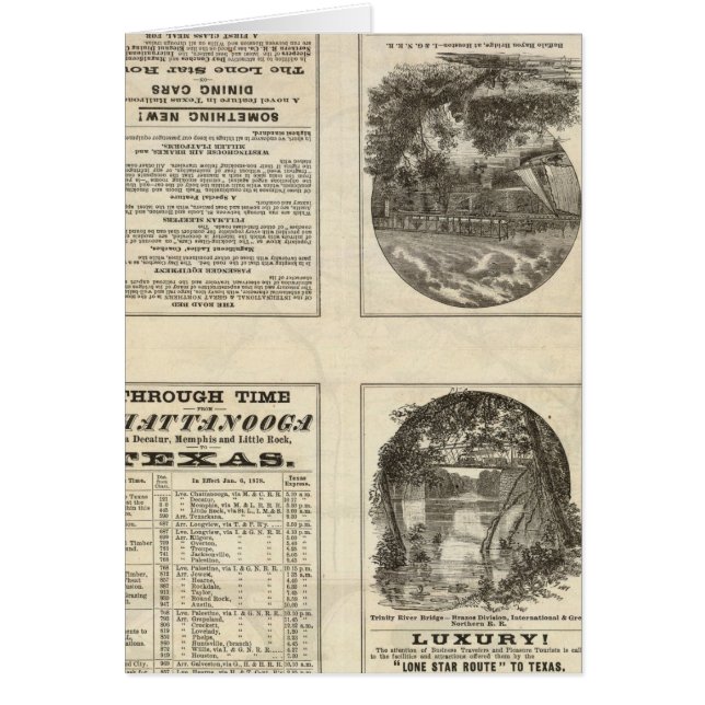 Cartão Caminho de ferro do Texas 2 (Frente)