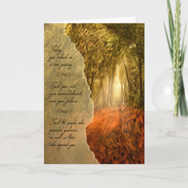 Cartão Caminho de Parabéns de Realização (Frente)