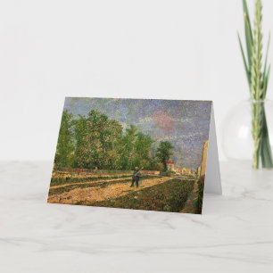 Cartão Caminho de Paris com Camponês por Vincent van Gogh