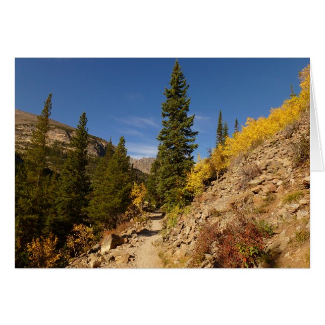 Cartão Caminho do Loch nas Montanhas Rochosas (Frente Horizontal)