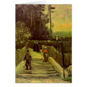 Cartão Caminho Íngreme em Montmartre por Vincent van Gogh