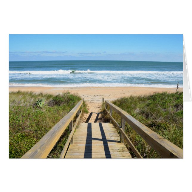 Cartão Caminho para a praia (Frente Horizontal)