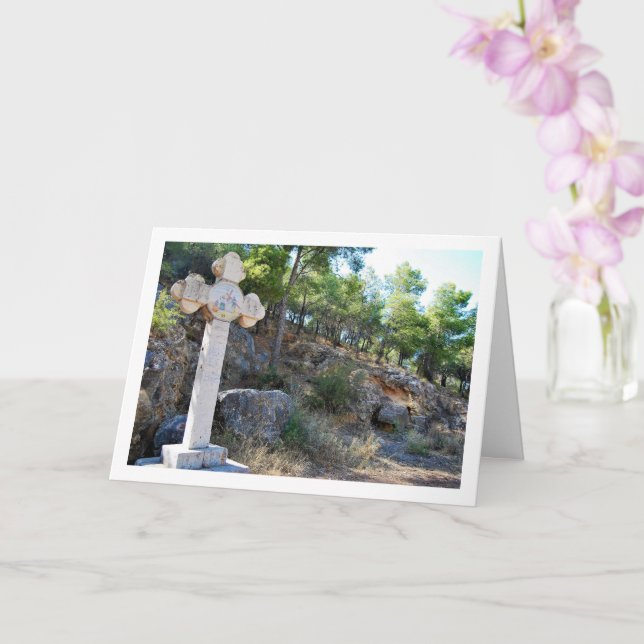 Cartão Caminho para Ermita de Papais noeis Bárbara, Lliri (Orquídea)