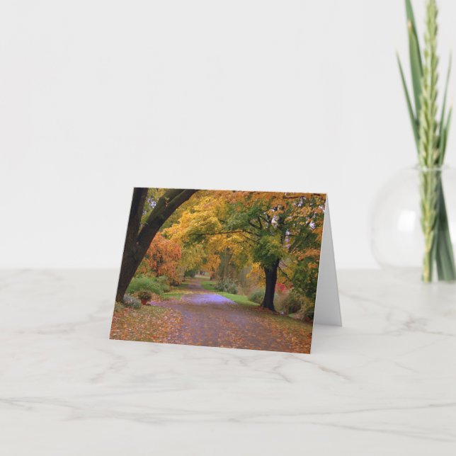Cartão Caminho para outono (Frente)