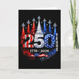 Cartão Camisa 250 Aniversário EUA Patriótica 4 de Julho A