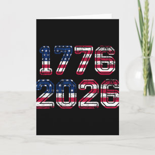 Cartão Camisa Águia Bandeira Americana 250º Aniversário 1