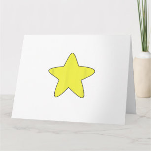 Cartão Camisa Amarela Brilhante com Barriga de Estrela, D