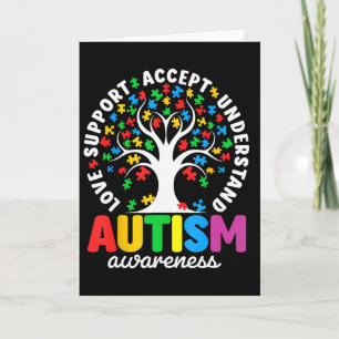 Cartão Camisa Autismo Amor Aceitar Apoiar Autista Autismo