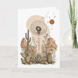 Cartão Camisa Boho Mãe Mama Vagabunda Deserto Flor Silves