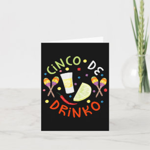 Cartão Camisa Cinco De Drinko Homens Mulheres Cinco De Ma