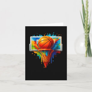 Cartão Camisa Colorida de Basquete Tie Dye Color Spla