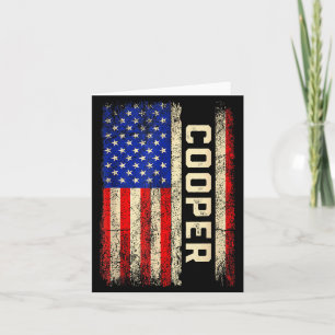 Cartão Camisa Cooper Sobrenome Cooper Nome Bandeira Ameri